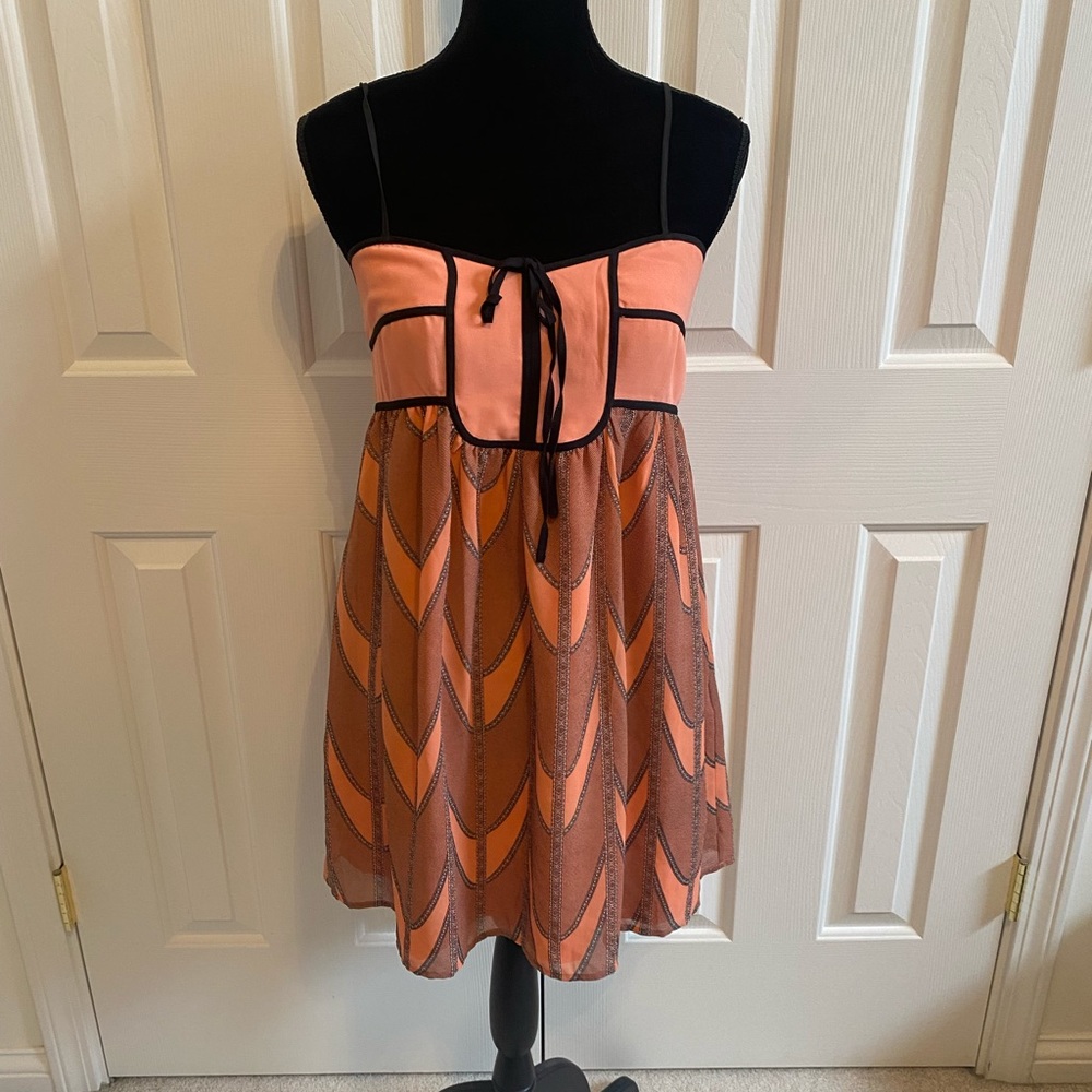 Worn once. Forever 21 contemporary baby doll dress. Pretty orange sherbet color